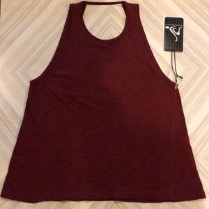 Nancy Rose Flow Halter Tank Top in Oxblood